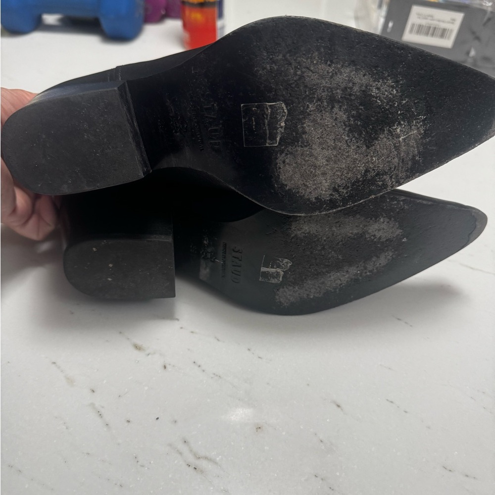 STAUD JUNE BOOTS BLACK LEATHER SIZE 39 🖤 - Picture 11 of 12